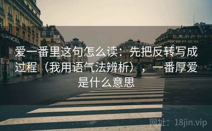 爱一番里这句怎么读：先把反转写成过程（我用语气法辨析），一番厚爱是什么意思